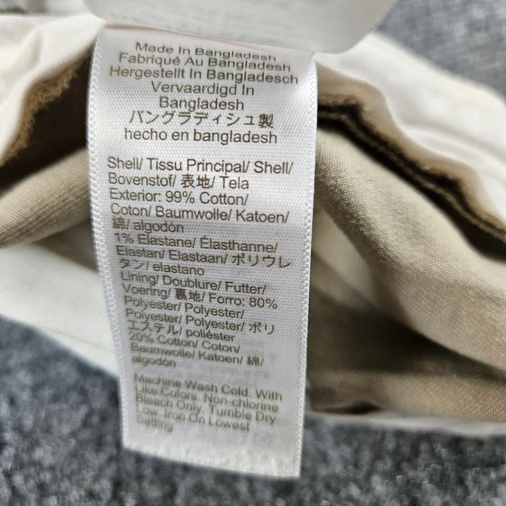 J.Crew Flex Straight‎ Fit Chino Pants Mens 33x30 Khaki Tan Stretch Trousers